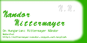 nandor mittermayer business card