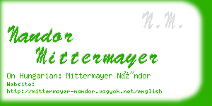 nandor mittermayer business card